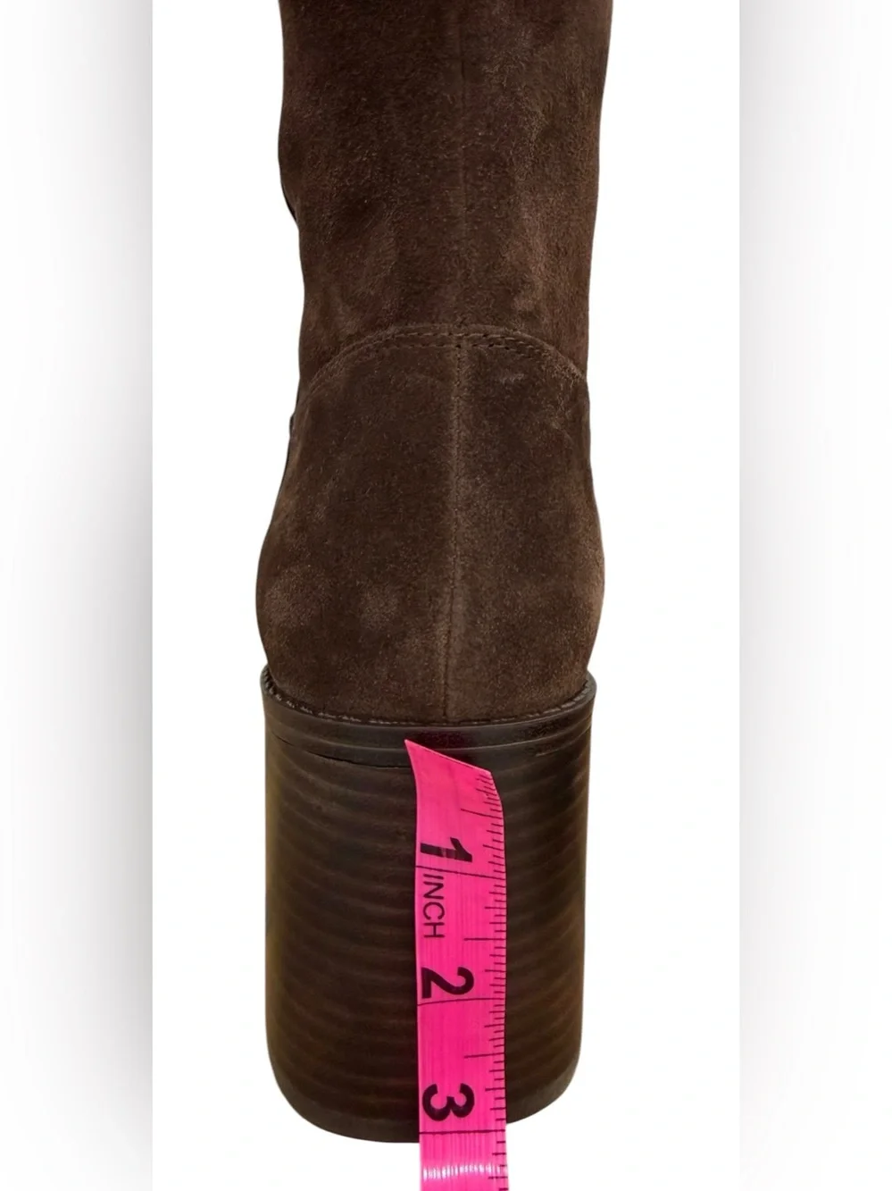 NWOB Vince Camuto Sangeti Knee High Suede Boots Brown Block Heel Size 10
